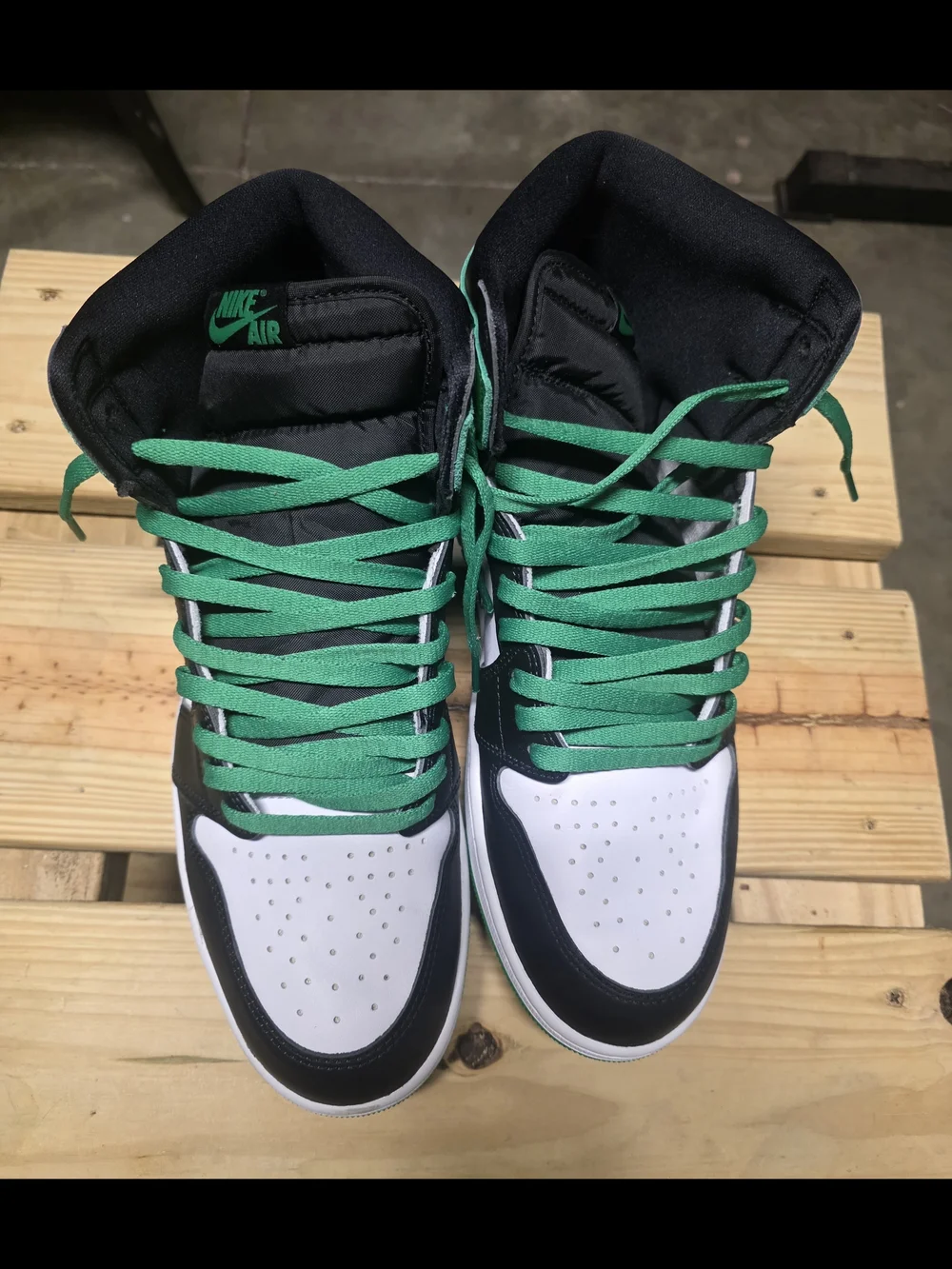 Retro Jordan 1s Lucky Green Sz 12 Worn 1x - Picture 2 of 5